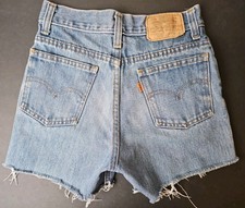 Vintage 70s Levi's Orange Tab Denim Shorts TALON ZIPPER Youth 14