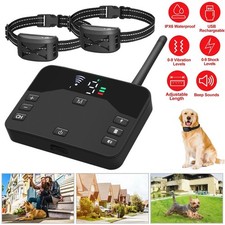 Electric Fence 2 in 1 Wireless Fence Collar Pet Containment System Dog Training