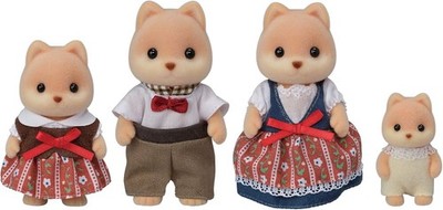 EPOCH Calico Critters Sylvanian Families Caramel Dog Family FS-35 Doll Toy
