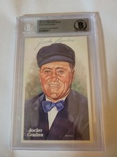 1980-02 Perez Steele HOF Postcard Jocko Conlan Autographed Beckett Authentic