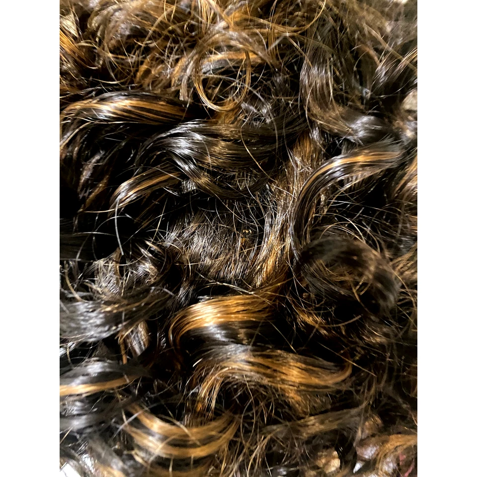 Soft Curls Wig Synthetic Hair Dark Brown Black Copper Women Teens Avg Size NWT - Image 2 of 4