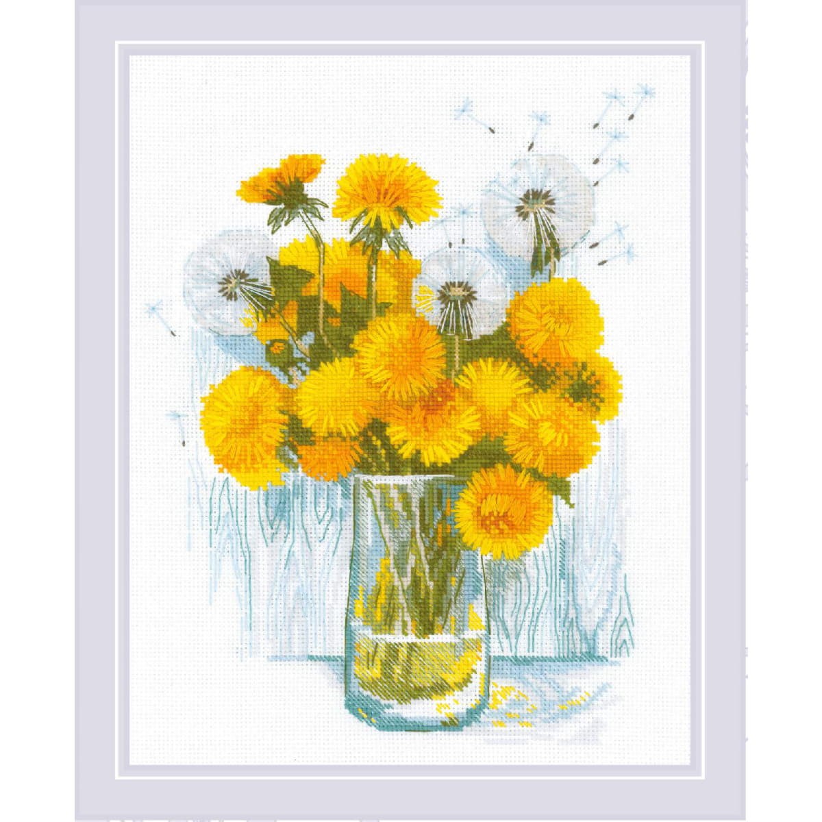 Riolis counted cross stitch kit ""Sunny Dandelions"", 24x30cm, DIY