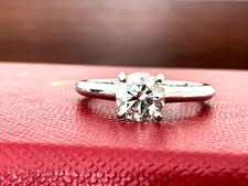 Cartier 1895 Platinum Diamond Round Engagemen...