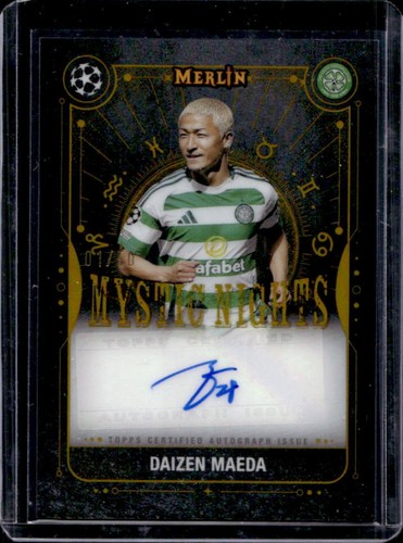 2024-25 Topps Merlin Chrome Daizen Maeda Mystic Nights Auto Gold Refractor #1/50