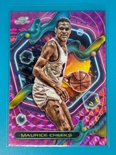 2023 Topps Chrome Cosmic Basketball Maurice Cheeks Pink Galaxy Refractor #97