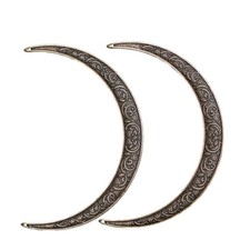 2PCS Moon Crescent Hairpin for Women Retro Moon Hair Stick Forks Knot Hair Styli