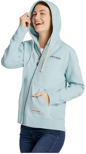 Sudadera con capucha de lana frontal con cremallera completa Life is Good para mujer, mediana - Imagen 18 de 20