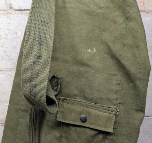 Military Duffel Bag Rucksack Olive Green Canvas Heavy Duty Navy Duffel USGI - Picture 3 of 7