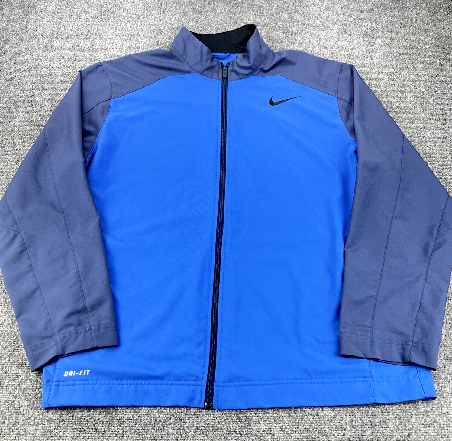 Nike Mens Tracksuit Jacket Mens XXL Blue Dri Fit Full Zip Running Track Top