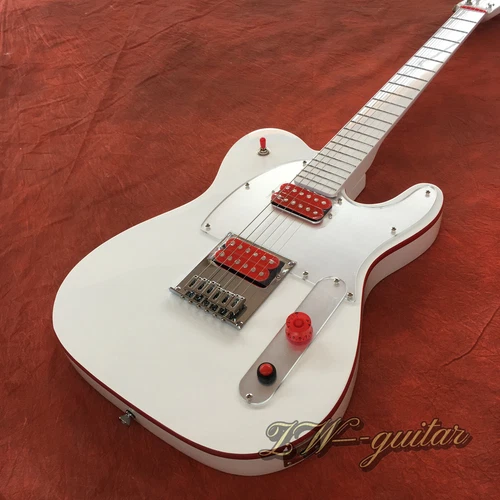 John 5 Ghost TL Electric Guitar Solid Basswood Body Maple Neck w/HH Chrome Parts