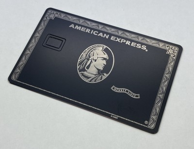 american express amex metal black card *blank* read description* small chip ebay american express amex metal