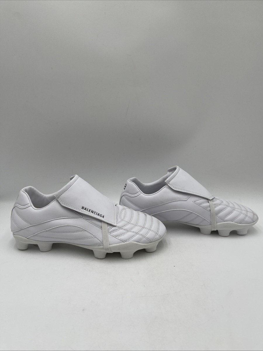 Balenciaga White Quilted Faux Leather Lace Up Soccer Balenciaga White Quilted Faux Leather Lace Up Soccer