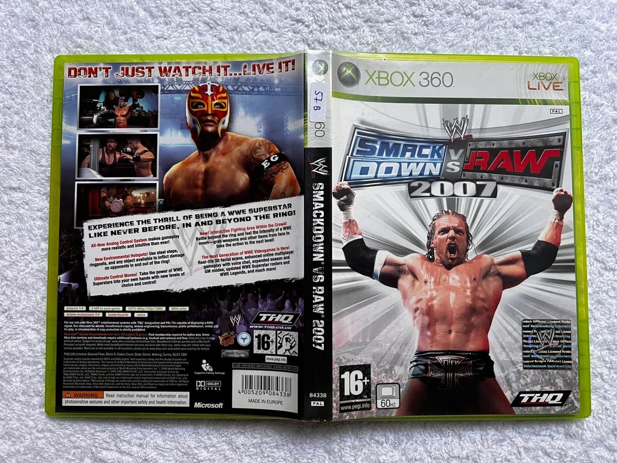 WWE Smackdown vs Raw 2007 Microsoft Xbox 360 FREE REGION CIB