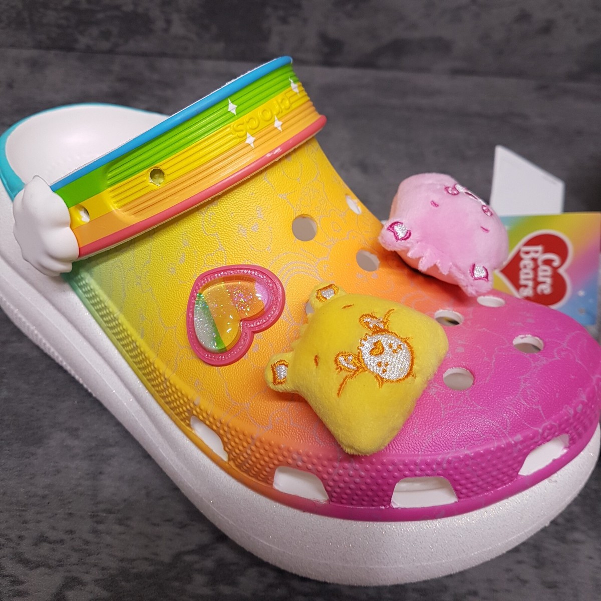 CROCS X Care Bears Classic Crush Platform Clog Men’s 12 Rainbow CROCS X Care Bears Platform Crush Clogs  main image 2