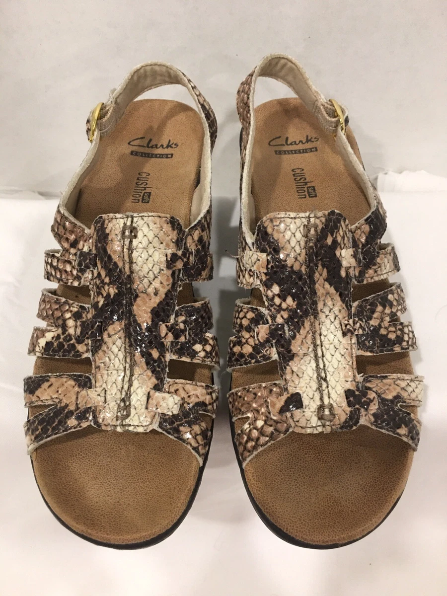 Clarks snakeskin sandals new arrivals