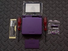 Game Boy Advance SP Replacement Housing Shell PURPLE  Screen Lens
