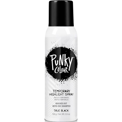 Punky Colour Temporary Hair Color Spray True Black 3.5oz (2 Pack)