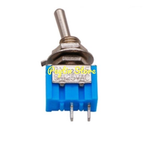 500) MTS-101 2 Pin SPST Switch ON-OFF 2 Position 6mm Blue Mini Toggle Switches - Picture 2 of 2