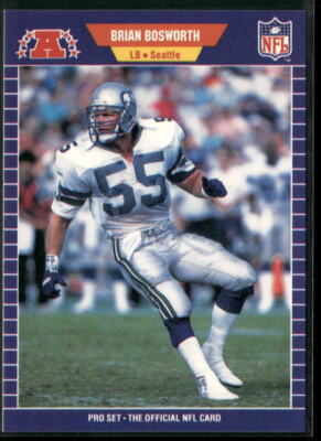 1989 Pro Set #391a Brian Bosworth Seattle on front Error