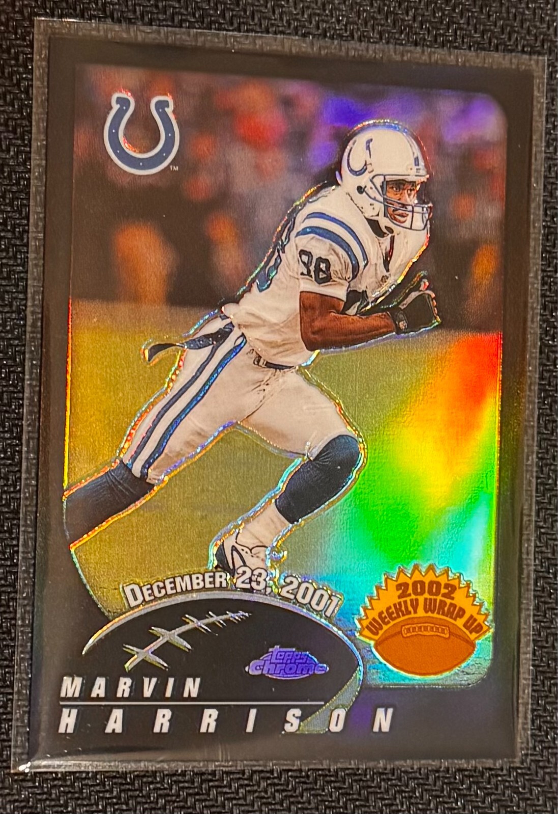 2002 Topps Chrome - Marvin Harrison #41 Black Refractor 174/599