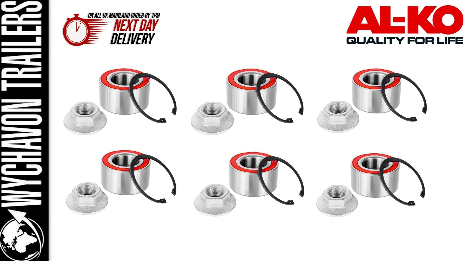 AL-KO SEALED BEARINGS ALKO 2051 34mm WHEEL BEARINGS NR. 1224801 64x37x34mm QTY 6