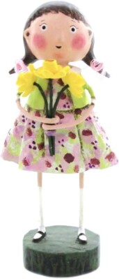 LORI MITCHELL ~ Delila's Daffodils ~ Girl Spring Figurine ~ Free Shipping