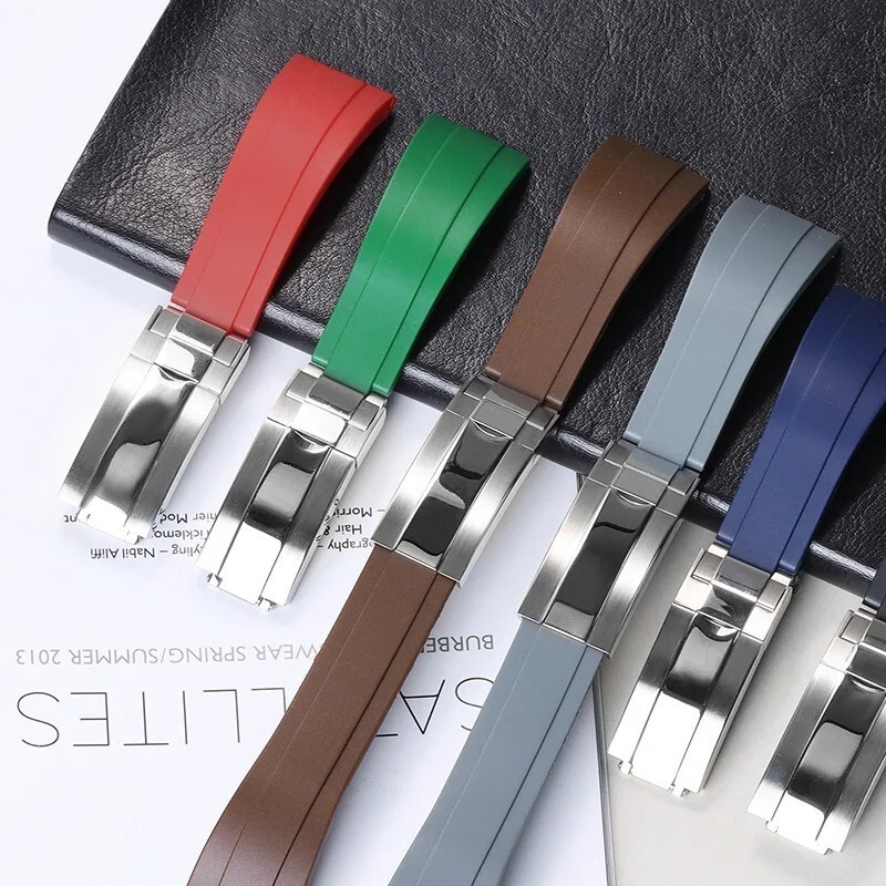 Cinturino in silicone per Rolex Oysterflex 20mm foto 4