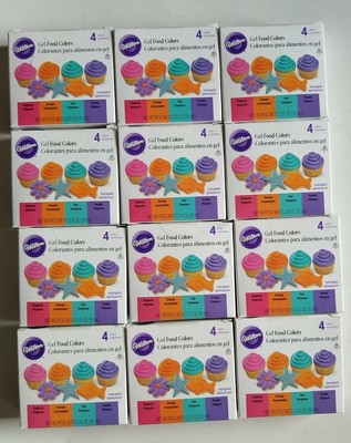 Lot of 12 Boxes Wilton Neon Gel Food Colors Magenta Orange Teal Purple