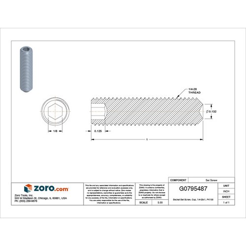 Zoro Select U07852 025 0100 Socket Set Screw Cup 1 4 28X1 Pk100 EBay zoro-select-u07852-025-0100-socket-set-screw-cup-1-4-28x1-pk100-ebay