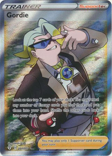 Pokemon Card - Evolving Skies 201/203 - GORDIE (holo-foil) - NM/Mint