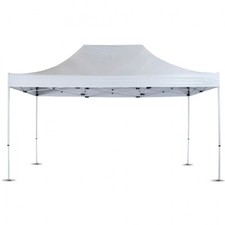 GAZEBO PIEGHEVOLE RICHIUDIBILE FISARMONICA MERCATO TENDA 3X4,5M BIANCO CON SACCA