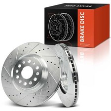 2x Front Drilled Brake Rotors for Cadillac XT5 2017-2023 XT6 20-23 Buick Enclave