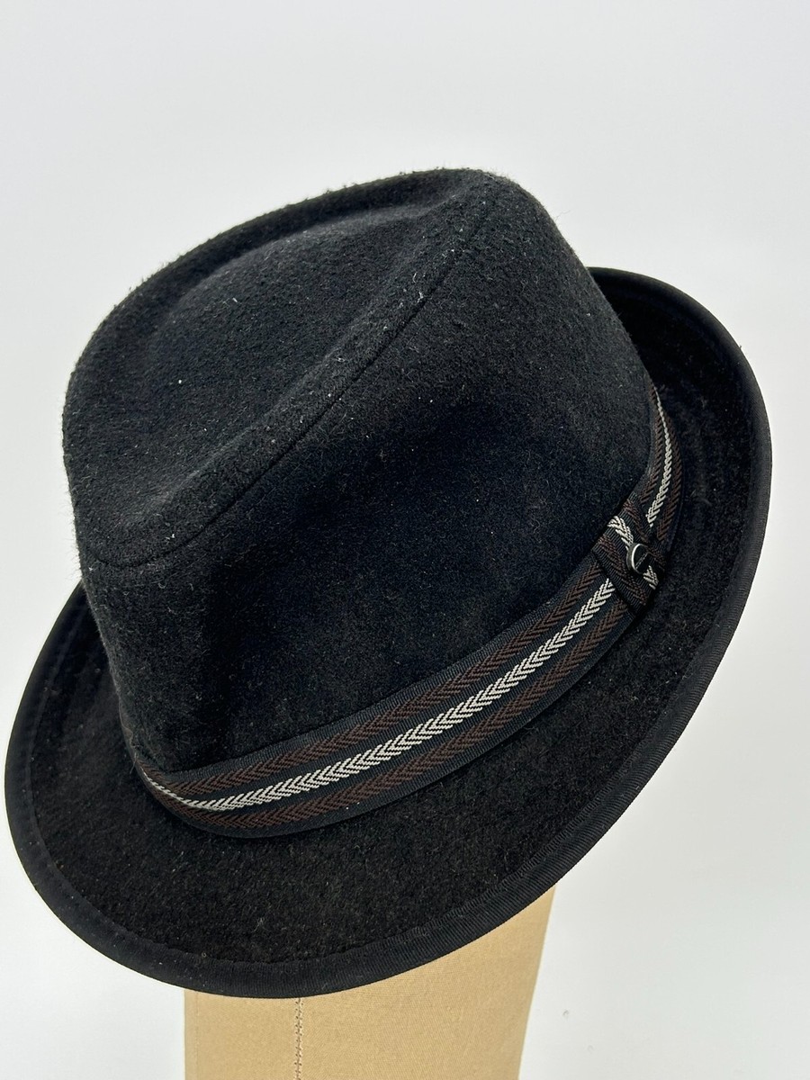 Stetson Fedora Hat Unisex Size XL Black Wool With Ribbon  display picture 3