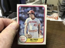 Joe Price #210 Fleer 1981 Baseball Card (Cincinnati Reds) From Vending Box