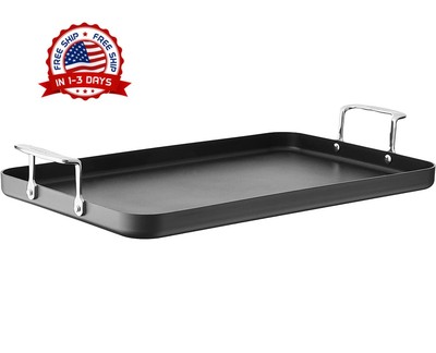 Plancha de doble quemador antiadherente Nuevo Original para asar etc 20in NUEVO