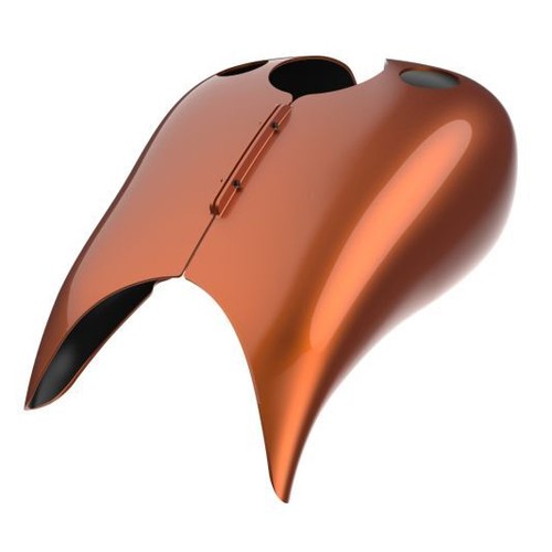 Scorched Orange Stretched Extended Tank Cover fit 09+ Harley Road King - Picture 2 of 6
