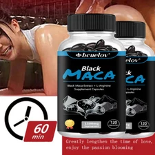 Black Maca 1500 Mg Capsules - Supports Energy, Stamina, Performance And Drive