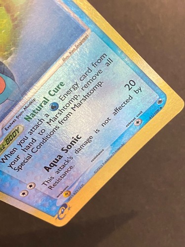 Marshtomp 41/109 - EX Ruby & Sapphire (2003) - Vintage Reverse Holo - LP - Picture 4 of 8