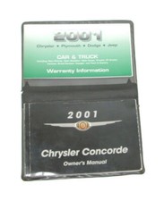 2001 Chrysler Concord  Factory Original Owners Manual Portfolio #12