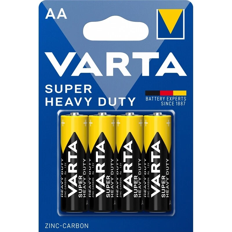 20 x Varta SuperLife Mignon AA MN1500 R6 LR6 1,5V Zink-Kohle Batterie Typ 2006