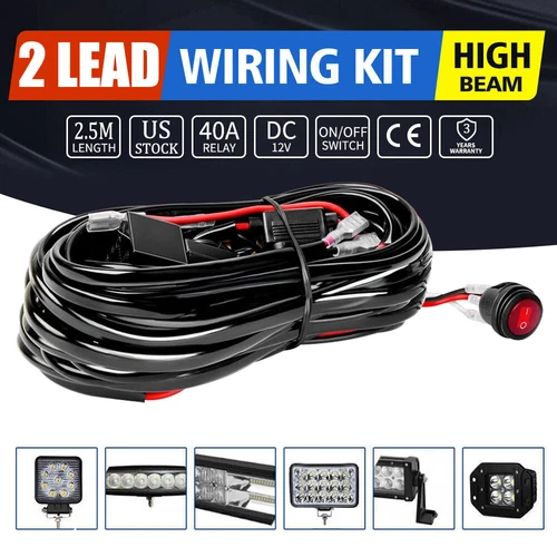 20inch LED Light Bar Flood Spot + 2x 5" 4-Rows Pods + Wiring Kit Offroad SUV ATV - Picture 22 of 24