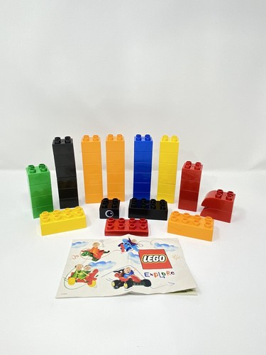 Lego Explore Brick Bucket Set 4084 Green Bucket Container Complete - Picture 7 of 8