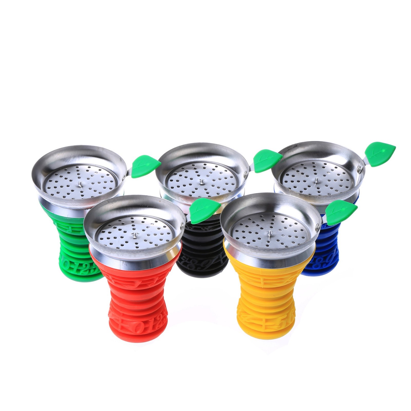 Silicone Covered Metal Charcoal Holder Apple Hookah Head Bowl Design w