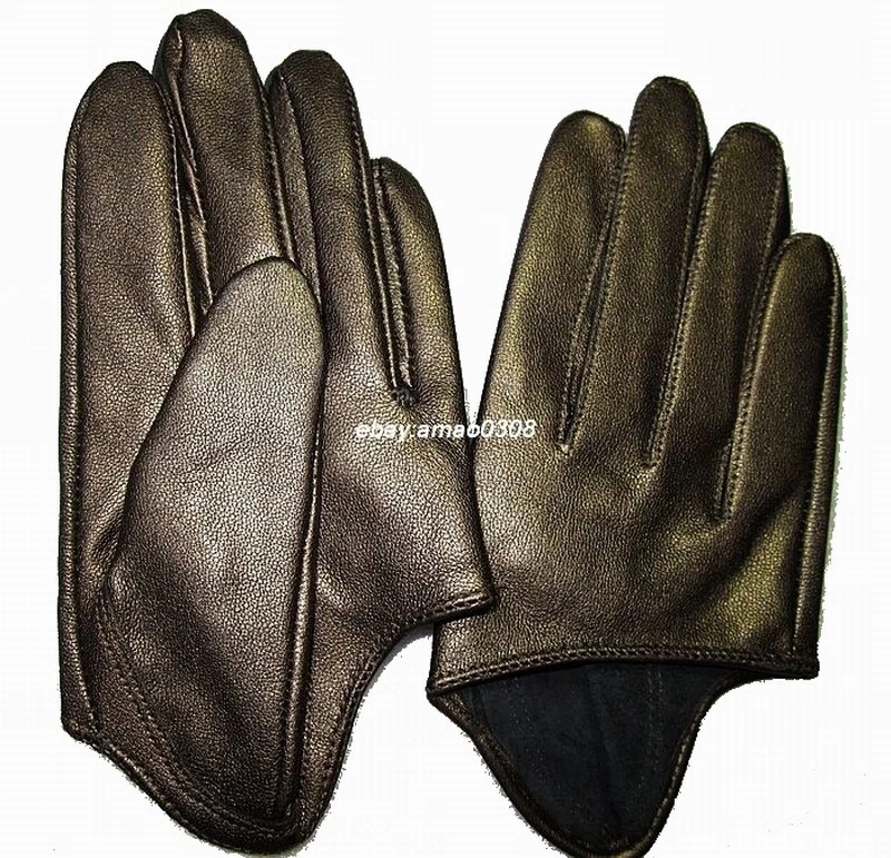 Nuevos guantes de conducción (City Desires) para mujer de cuero de cabra real con palma-media Foto 4 de 4