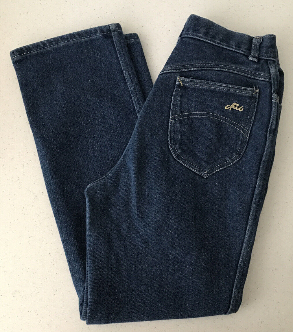 Vtg Chic Jeans High Rise Mom Blue 27W 14  Short 2… - image 9