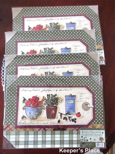 Manteles individuales de papel Studio 18 24 unidades vegetales hierbas flores 4 paquetes 6 esteras cada uno - Imagen 1 de 4