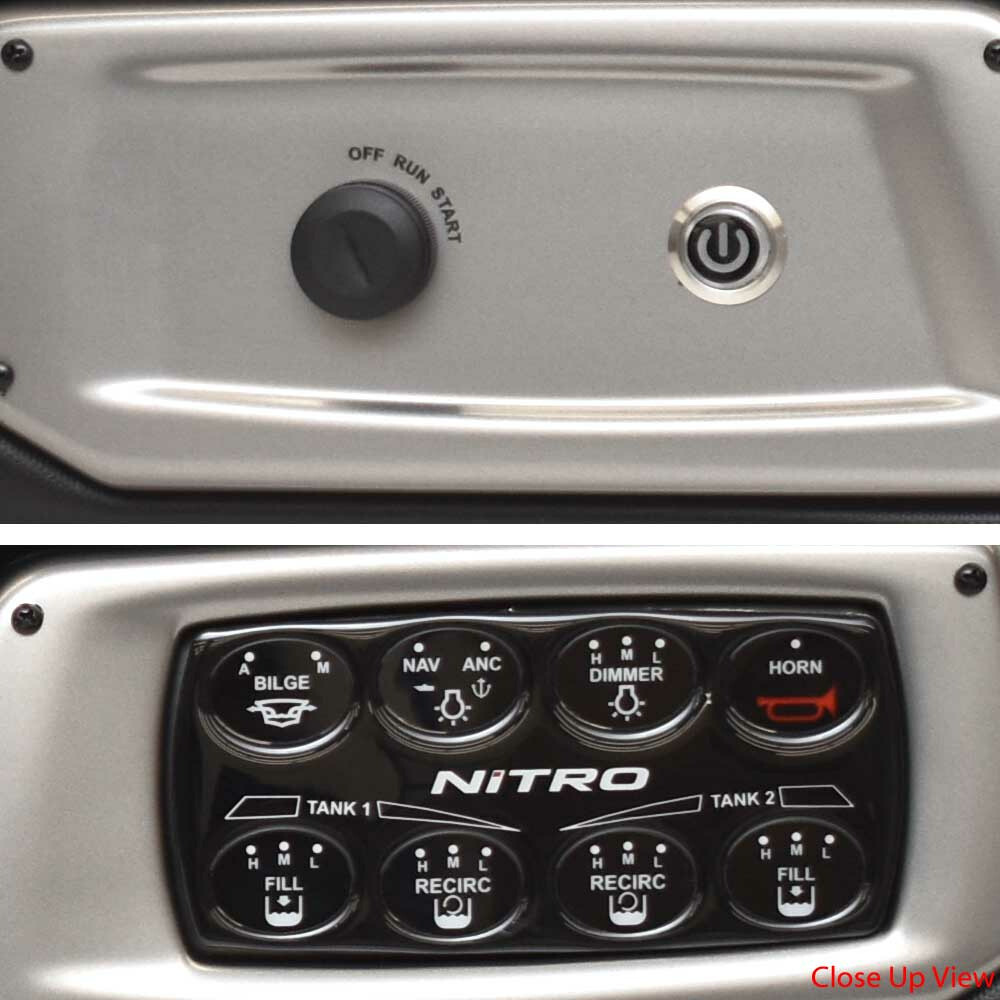 Nitro Boat Dash Switch Panel 340497 Z19 w/ Keypad Black Silver 2021