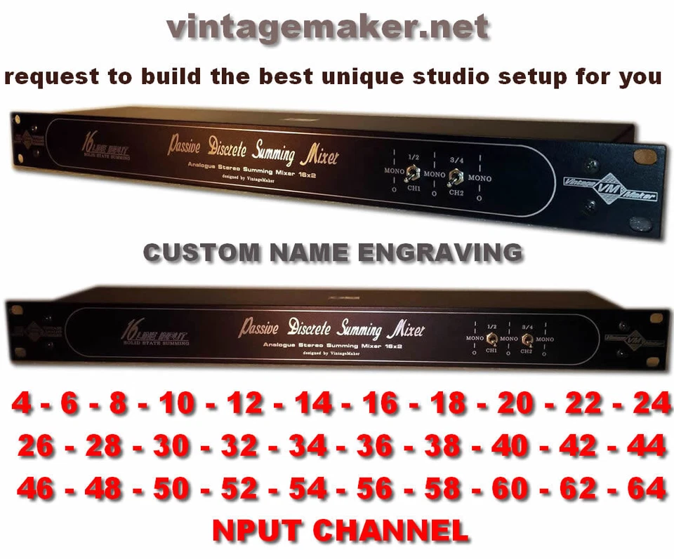 Summing Mixer - Order Your Passive Studio 4-8-16-24-32-64-96 input analog Box! - Image 2 of 4
