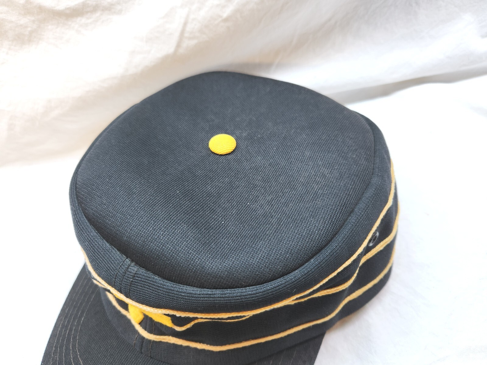 Vintage Pittsburgh Pirates Pillbox Hat Adult Adjustable Black Gold