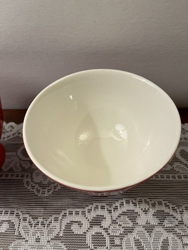 SPODE FOOTED DESSERT BOWLS 2007 BAKING DAYS Red w/ White Polka Dots Lot of 3 - Picture 9 of 14